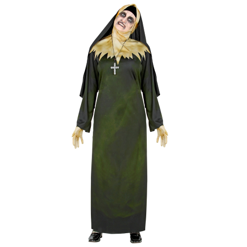 VESTITO CARNEVALE SUORA DEMONIACA TRAVESTIMENTO HALLOWEEN DONNA - 5226