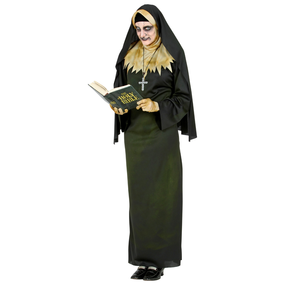 VESTITO CARNEVALE SUORA DEMONIACA TRAVESTIMENTO HALLOWEEN DONNA - 5226