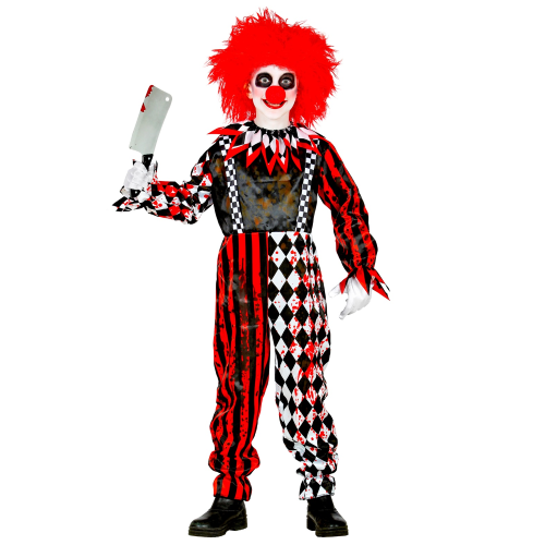 VESTITO CARNEVALE PAGLIACCIO HORROR TRAVESTIMENTO HALLOWEEN BAMBINO - 5251
