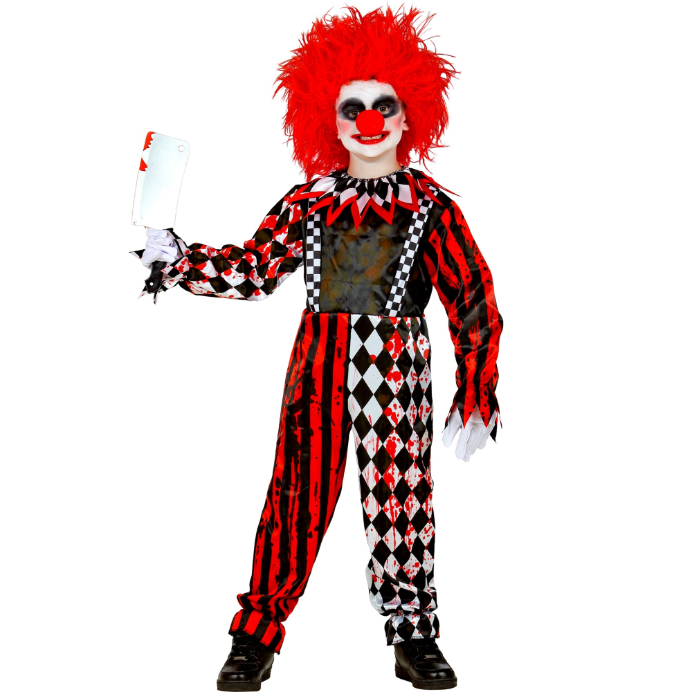 VESTITO CARNEVALE PAGLIACCIO HORROR TRAVESTIMENTO HALLOWEEN BAMBINO - 5251