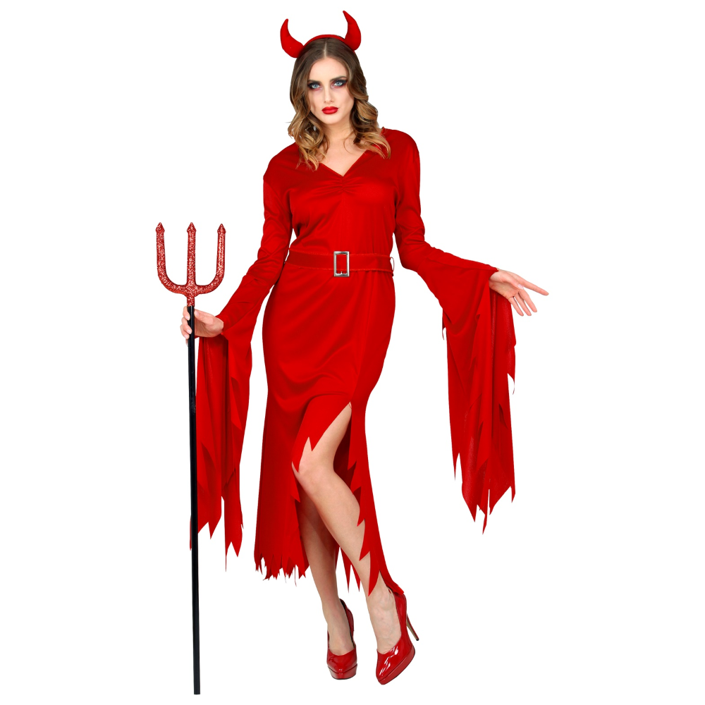VESTITO CARNEVALE DIAVOLESSA TRAVESTIMENTO HALLOWEEN DONNA - 5289