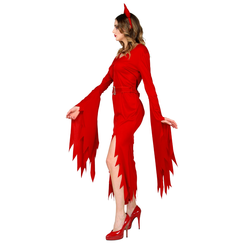 VESTITO CARNEVALE DIAVOLESSA TRAVESTIMENTO HALLOWEEN DONNA - 5289