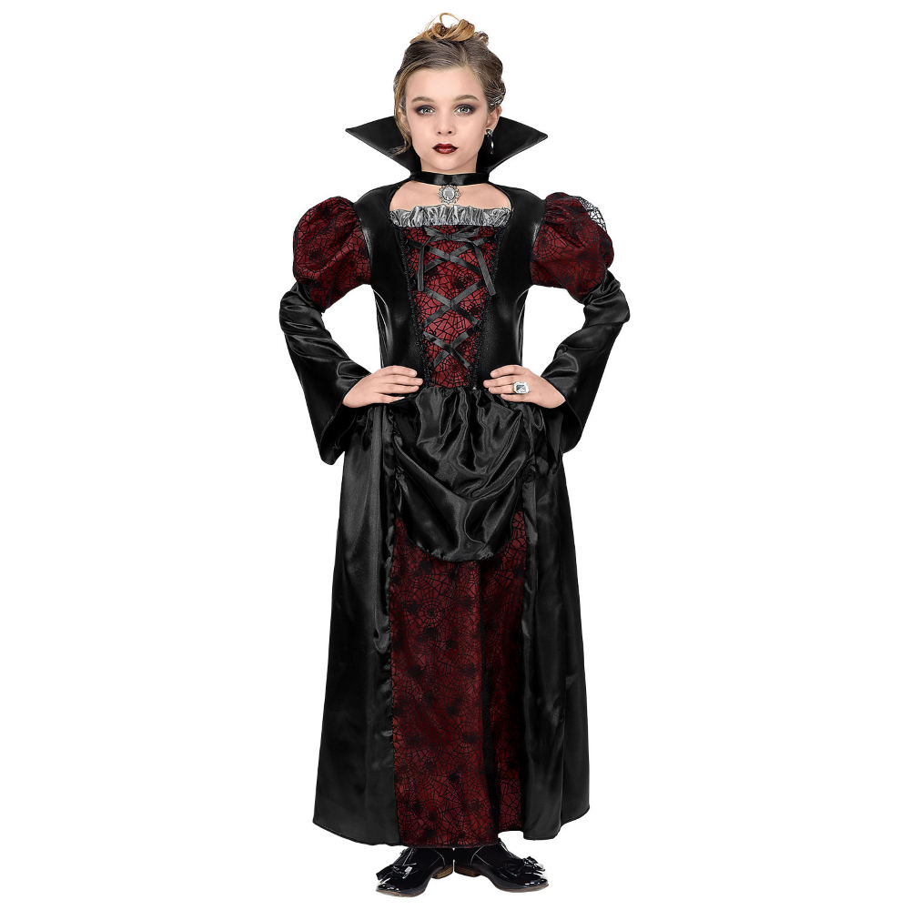 VESTITO CARNEVALE VAMPIRESSA TRAVESTIMENTO HALLOWEEN BAMBINA - 7023
