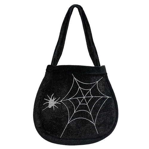 BORSETTA DOLCETTO O SCHERZETTO RAGNATELA E RAGNO ACCESSORI HALLOWEEN CARNEVALE - 8173W