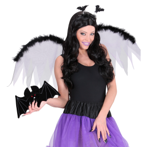BORSETTA DOLCETTO O SCHERZETTO PIPISTRELLO ACCESSORI HALLOWEEN CARNEVALE - 9564B