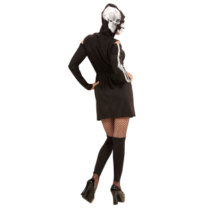 VESTITO CARNEVALE SCHELETRO TRAVESTIMENTO HALLOWEEN DONNA - 9872