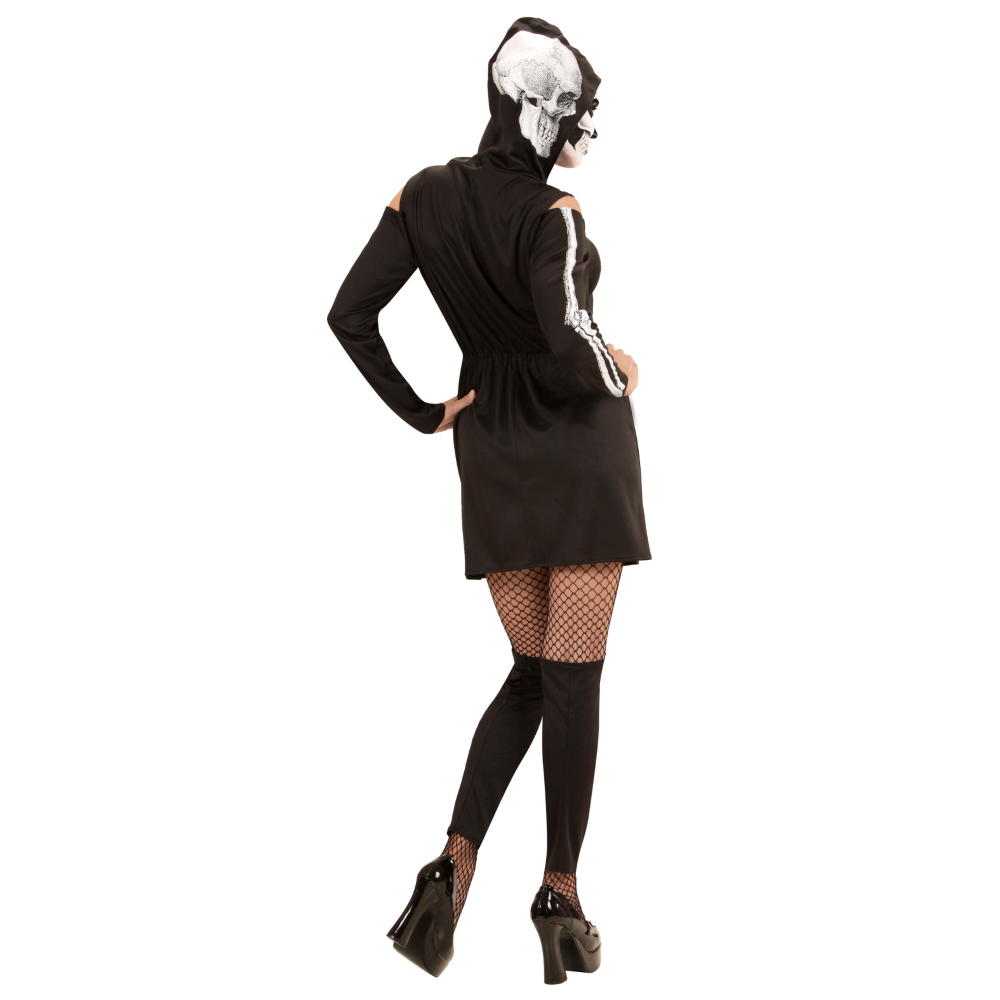 VESTITO CARNEVALE SCHELETRO TRAVESTIMENTO HALLOWEEN DONNA - 9872