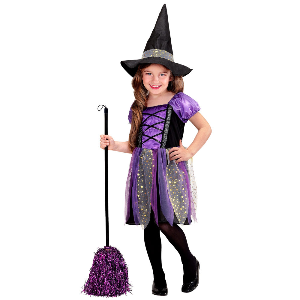 VESTITO CARNEVALE STREGA TRAVESTIMENTO HALLOWEEN BAMBINA - 0018