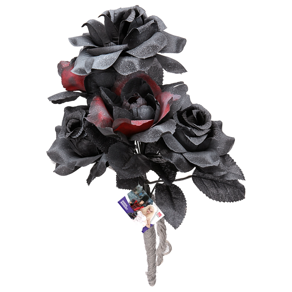 COSTUME CON ACCESSORI SPOSA DIA DE LOS MUERTOS CALZE TRUCCO BOUQUET TRAVESTIMENTO HALLOWEEN S - 0611+01307+03235+02409