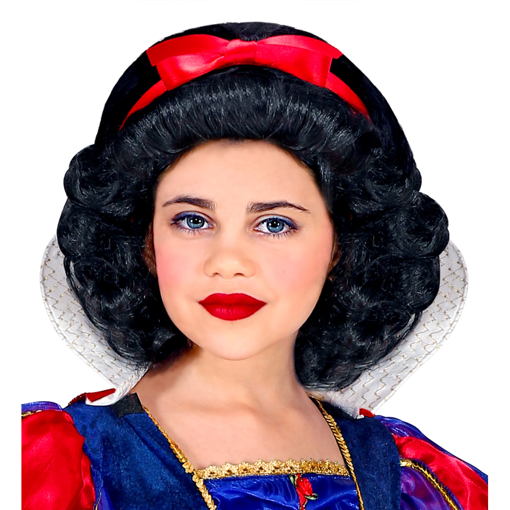 PARRUCCA PRINCIPESSA DELLE FAVOLE BIANCANEVE - ACCESSORI PER ABITO VESTITO TRAVESTIMENTO CARNEVALE  - 00829