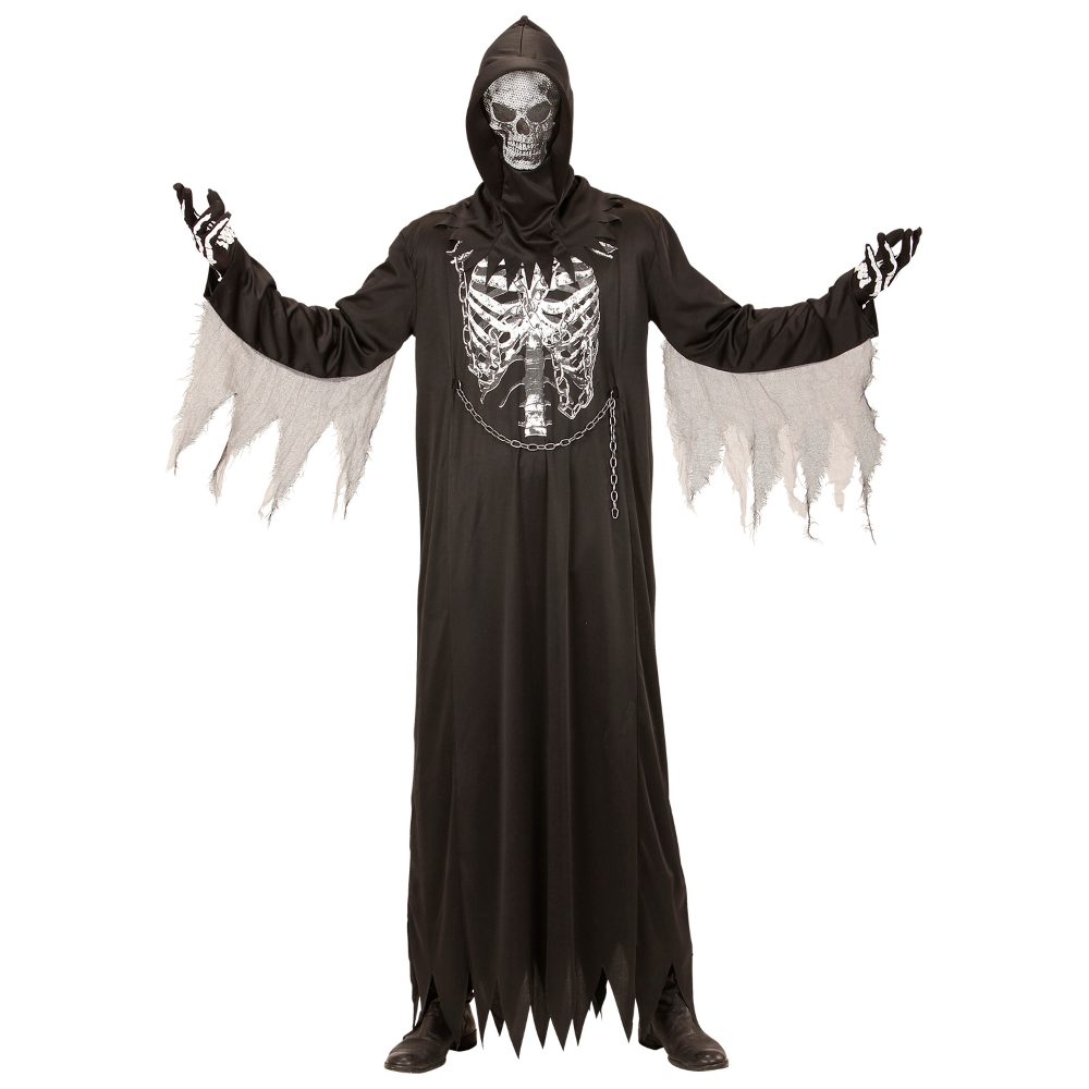 VESTITO CARNEVALE GRIM REAPER TRAVESTIMENTO HALLOWEEN UOMO - 0867