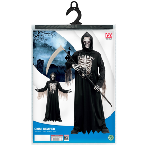 VESTITO CARNEVALE GRIM REAPER TRAVESTIMENTO HALLOWEEN UOMO - 0867