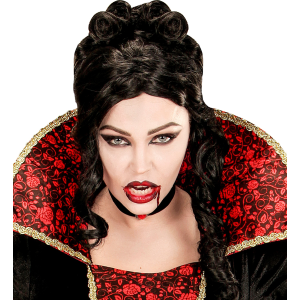 SET TRUCCO VAMPIRO CON SANGUE E CANINI ACCESSORI TRAVESTIMENTO HALLOWEEN CARNEVALE - 4100V