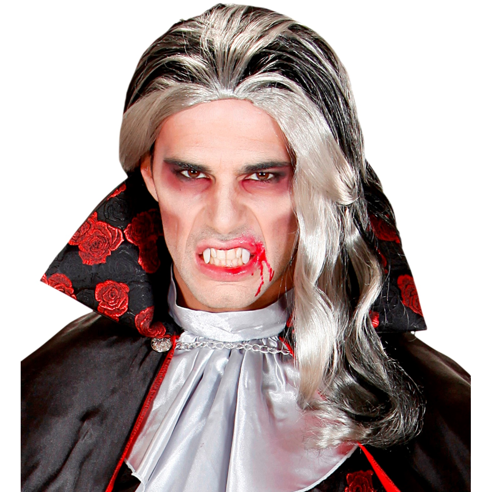 SET TRUCCO VAMPIRO CON SANGUE E CANINI ACCESSORI TRAVESTIMENTO HALLOWEEN CARNEVALE - 4100V