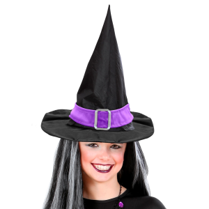 CAPPELLO STREGA ASSORTITI IN VARI COLORI ACCESSORI VESTITO CARNEVALE HALLOWEEN BAMBINA