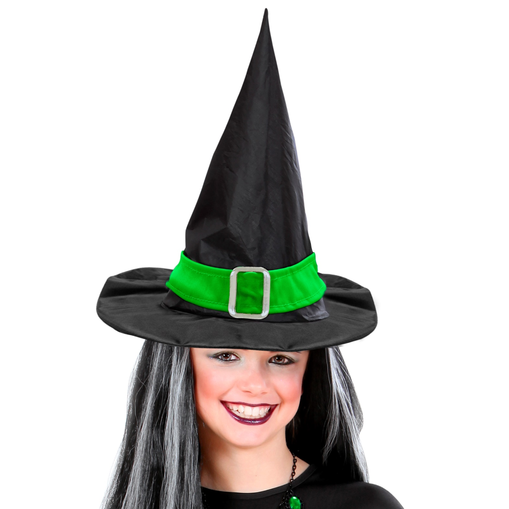 CAPPELLO STREGA ASSORTITI IN VARI COLORI ACCESSORI VESTITO CARNEVALE HALLOWEEN BAMBINA