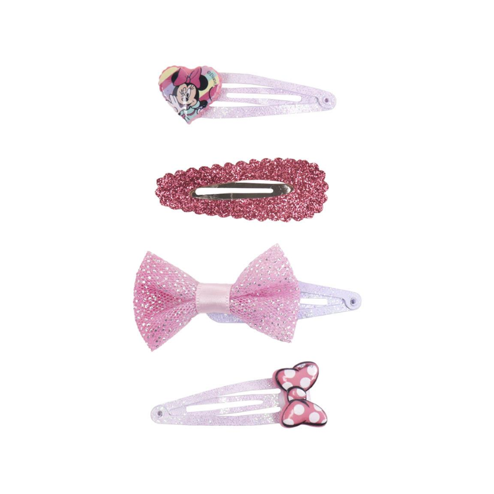 SET ACCESSORI CAPELLI MINNIE DISNEY 4 MOLLETTE CLIC CLAC - 2464