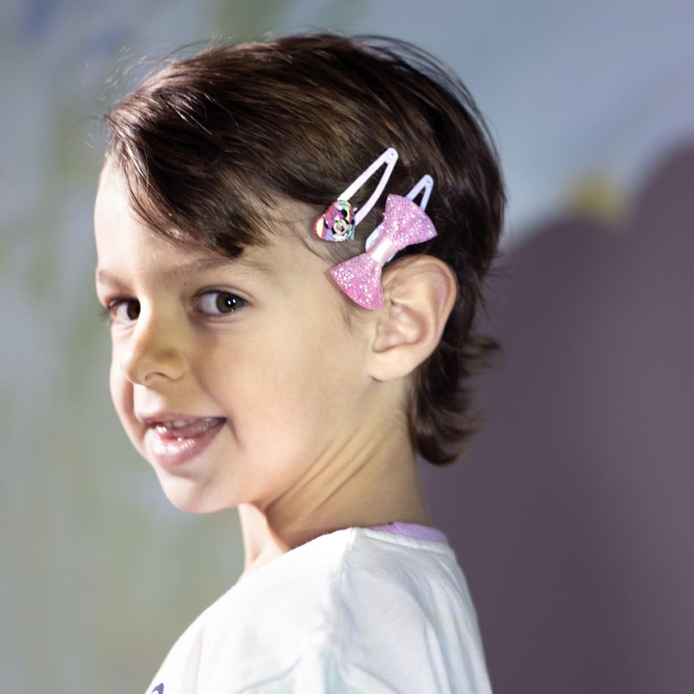 SET ACCESSORI CAPELLI MINNIE DISNEY 4 MOLLETTE CLIC CLAC - 2464