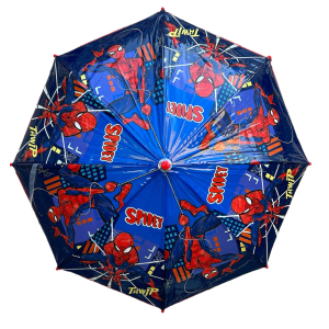 SET PIOGGIA MANTELLINA + OMBRELLO SPIDERMAN MARVEL 7/8 ANNI BAMBINO - M06510MC+M06508MC