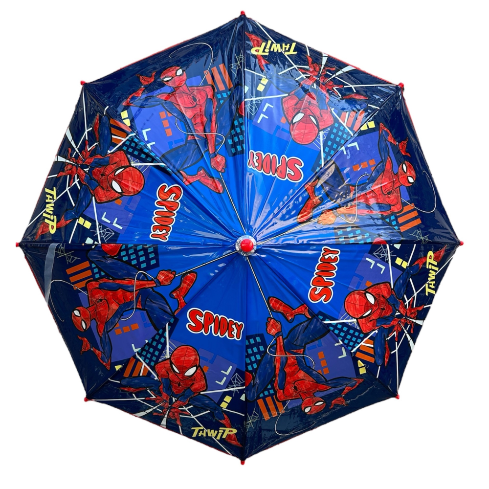SET PIOGGIA MANTELLINA + OMBRELLO SPIDERMAN MARVEL 7/8 ANNI BAMBINO - M06510MC+M06508MC