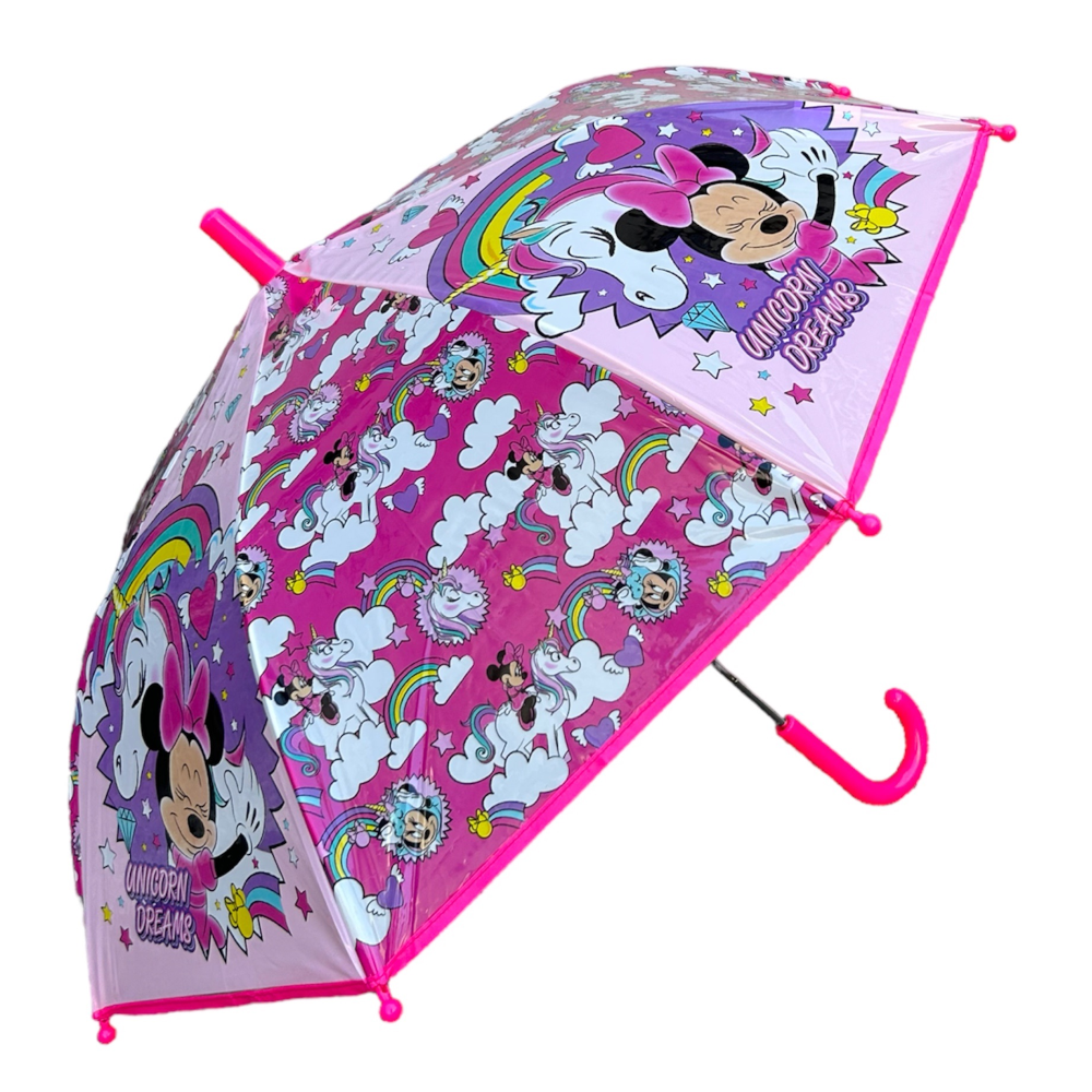 OMBRELLO MINNIE UNICORNO DISNEY MANUALE 8 RAGGI BAMBINO - D02511MC