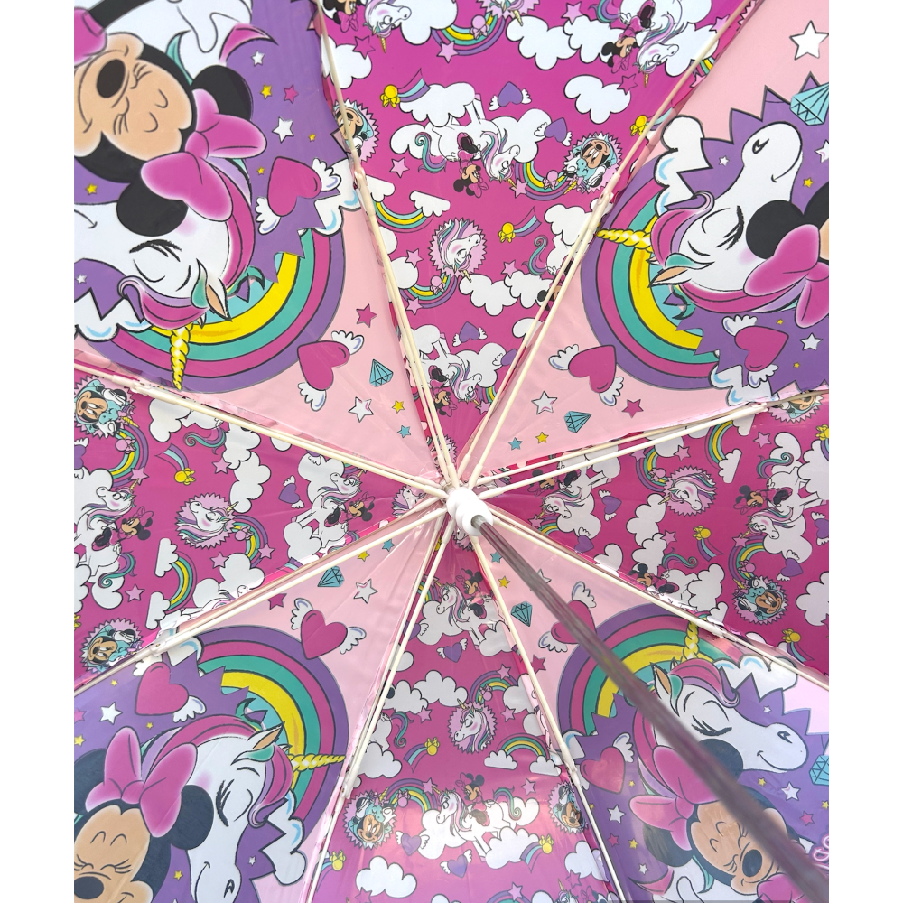OMBRELLO MINNIE UNICORNO DISNEY MANUALE 8 RAGGI BAMBINO - D02511MC