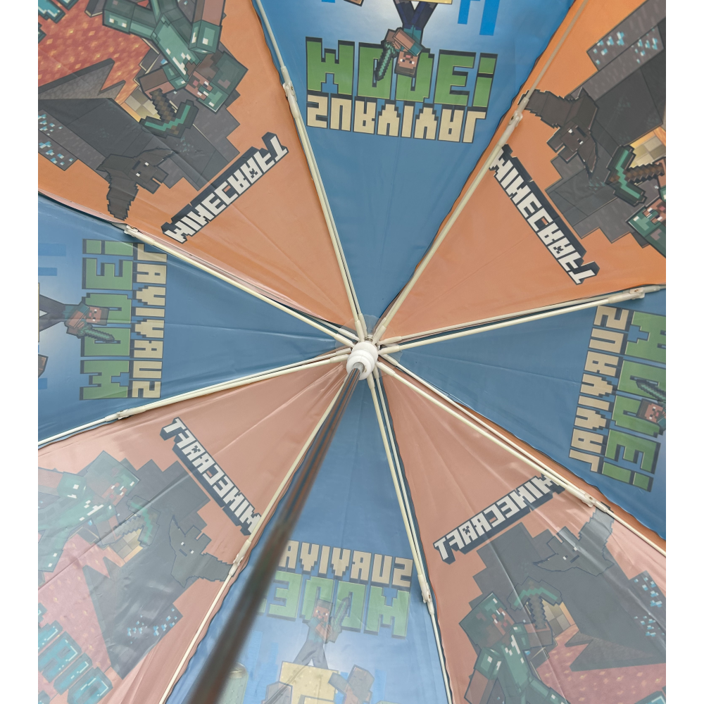 OMBRELLO MINECRAFT MANUALE 8 RAGGI BAMBINO - K04379MC