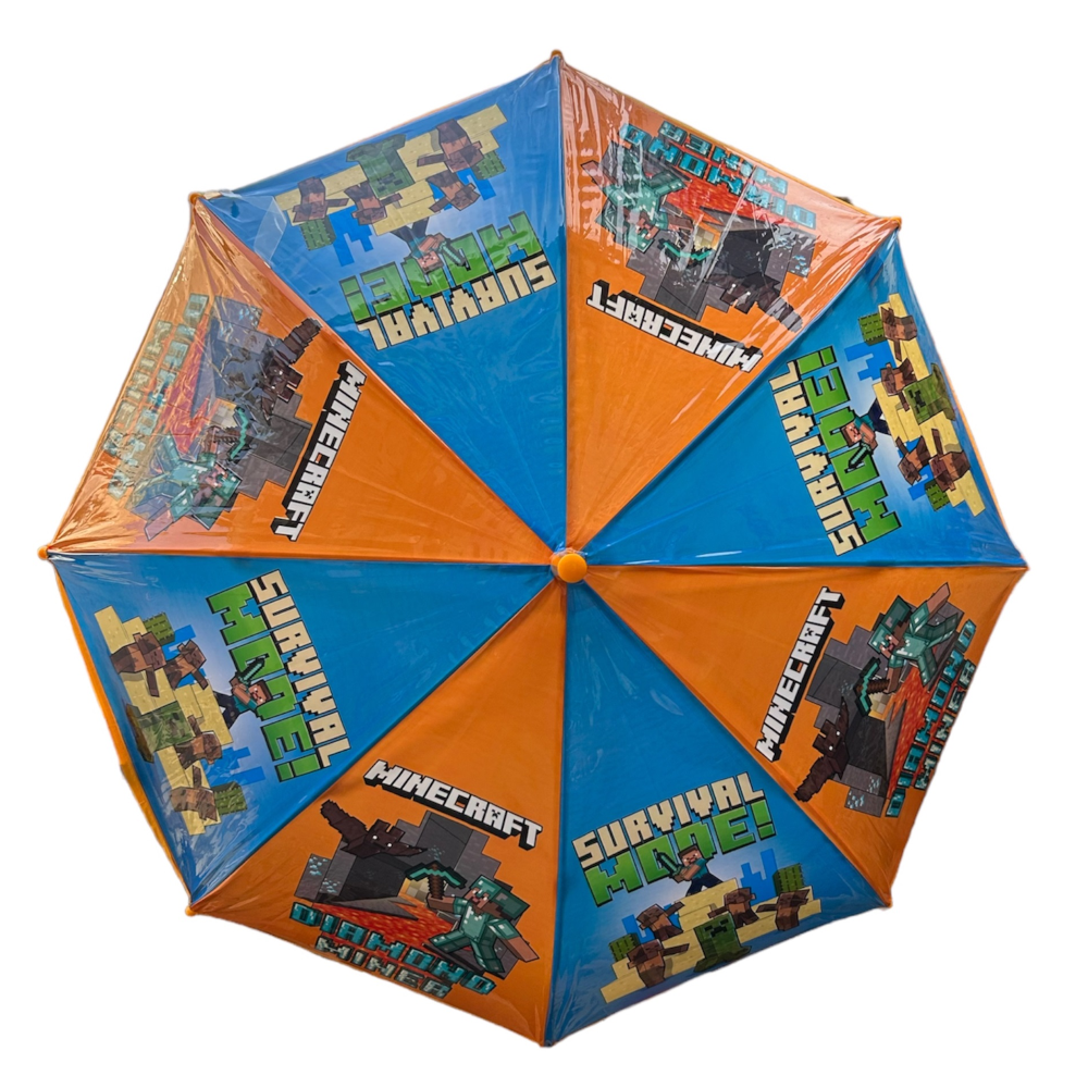 OMBRELLO MINECRAFT MANUALE 8 RAGGI BAMBINO - K04379MC