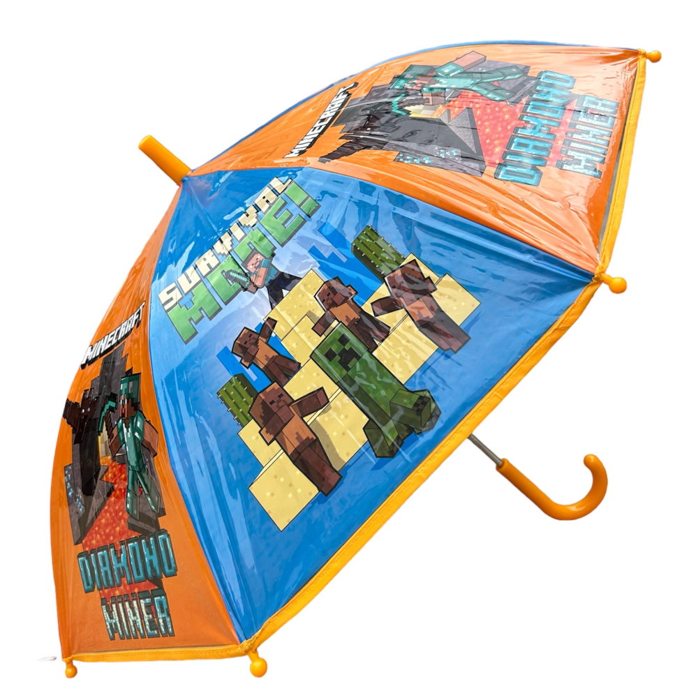 OMBRELLO MINECRAFT MANUALE 8 RAGGI BAMBINO - K04379MC