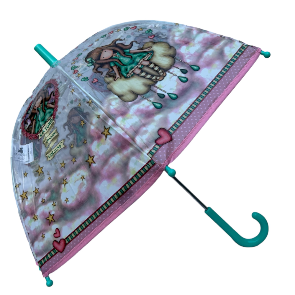 OMBRELLO GORJUSS TRASPARENTE CUPOLA MANUALE 8 RAGGI BAMBINO - GR5742MC