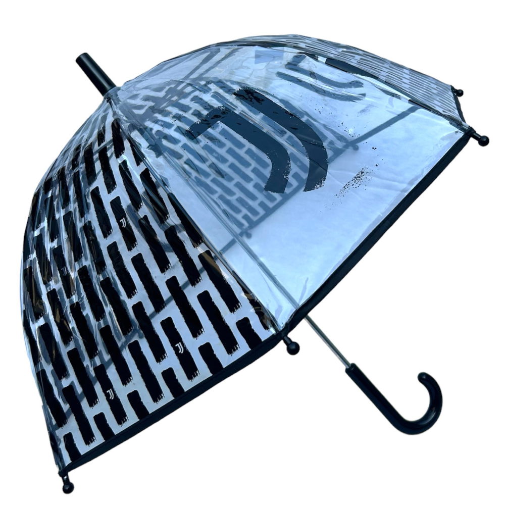 OMBRELLO JUVENTUS TRASPARENTE CUPOLA MANUALE 8 RAGGI BAMBINO - S05757MC