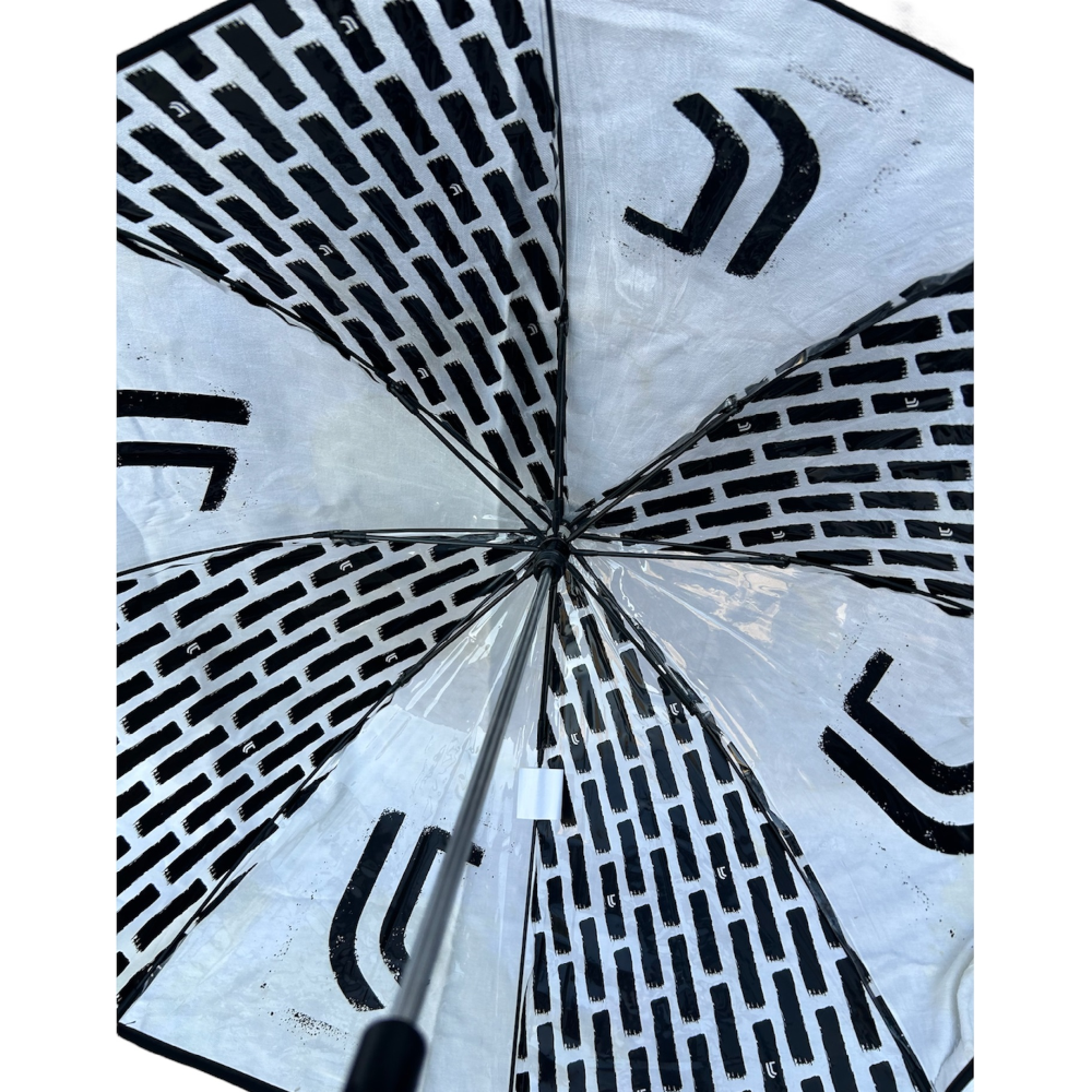 OMBRELLO JUVENTUS TRASPARENTE CUPOLA MANUALE 8 RAGGI BAMBINO - S05757MC