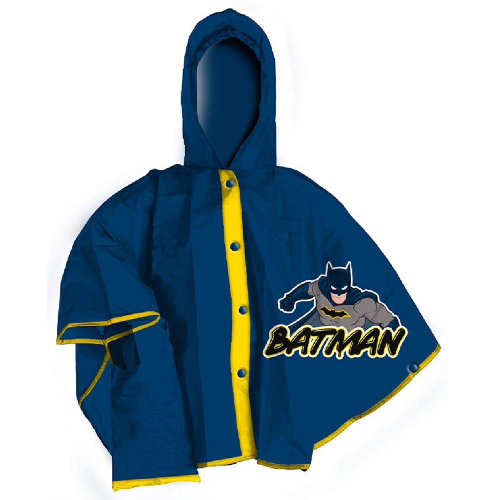 SET PIOGGIA MANTELLINA + OMBRELLO BATMAN 3/4 ANNI BAMBINO - L04575MC+L04573MC