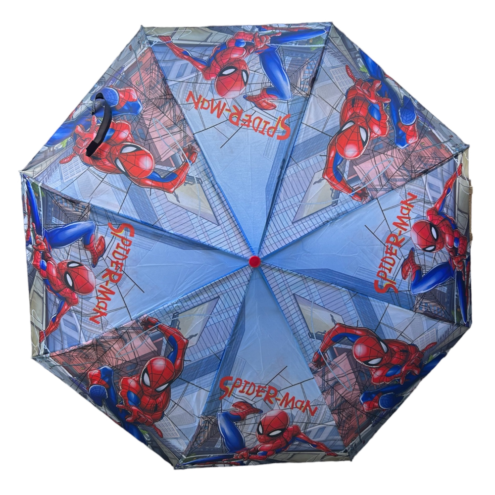 SET PIOGGIA MANTELLINA + OMBRELLO PIEGHEVOLE SPIDERMAN MARVEL 5/6 ANNI BAMBINO - M06510MC+M04605MC