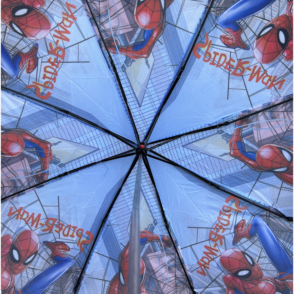 SET PIOGGIA MANTELLINA + OMBRELLO PIEGHEVOLE SPIDERMAN MARVEL 5/6 ANNI BAMBINO - M06510MC+M04605MC