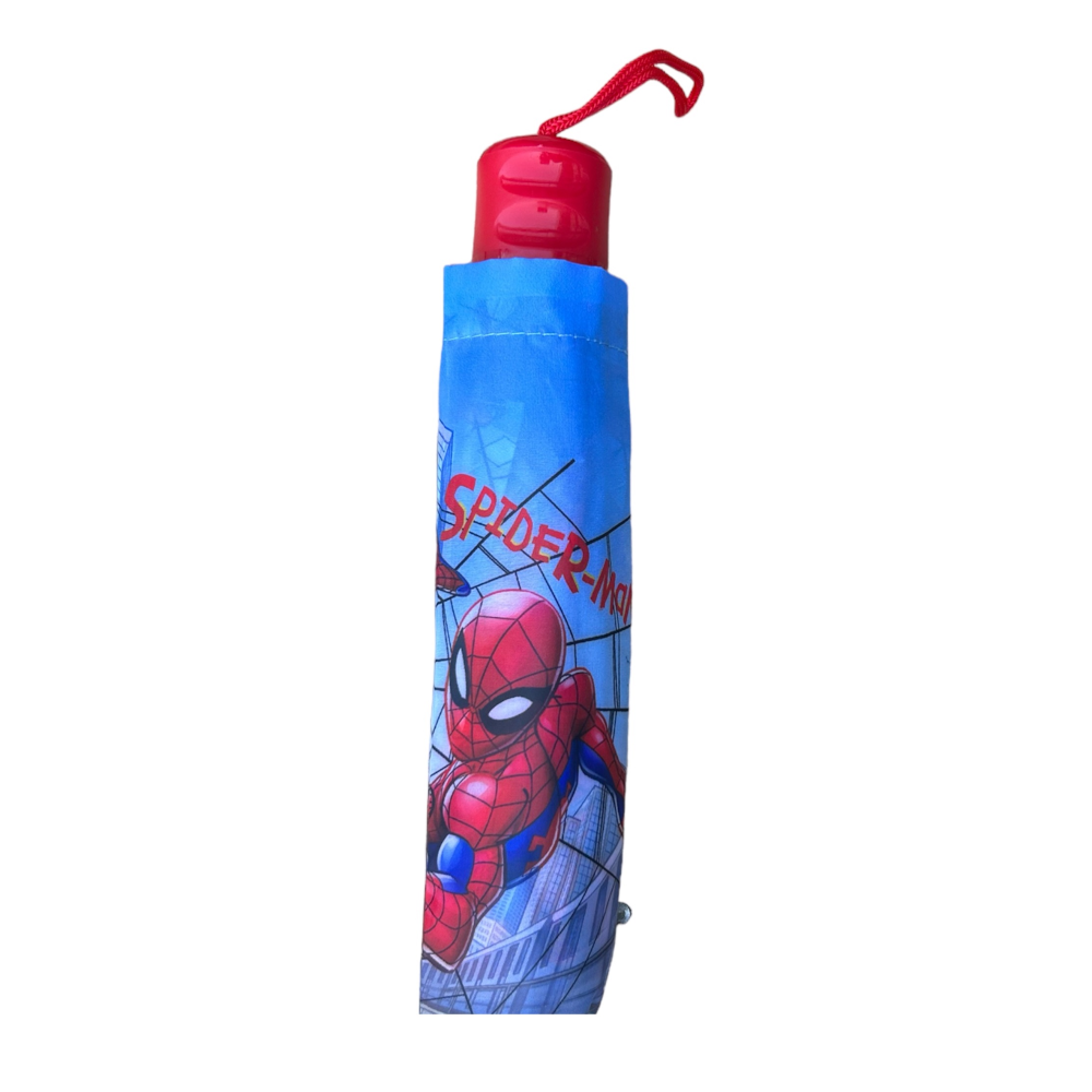 SET PIOGGIA MANTELLINA + OMBRELLO PIEGHEVOLE SPIDERMAN MARVEL 5/6 ANNI BAMBINO - M06510MC+M04605MC
