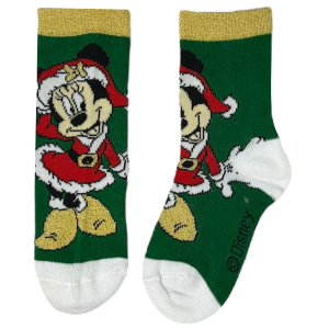 CALZINI 3 PEZZI NATALE MINNIE DISNEY IN SPUGNA TRE PAIA BAMBINI - HW0691