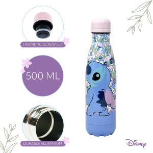 BOTTIGLIA TERMICA IN ACCIAIO INOSSIDABILE STITCH DISNEY CON TAPPO SVITABILE 500 ML - D05656TE/R