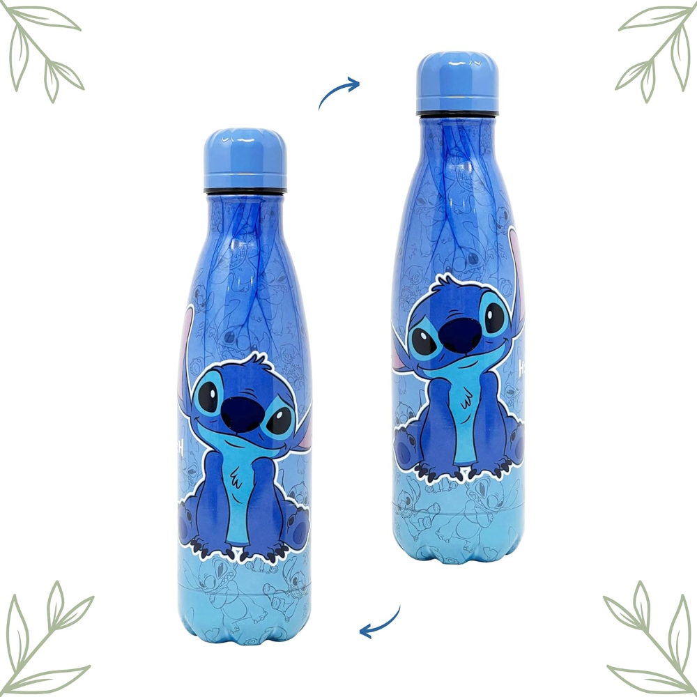 BOTTIGLIA TERMICA IN ACCIAIO INOSSIDABILE STITCH DISNEY CON TAPPO SVITABILE 500 ML