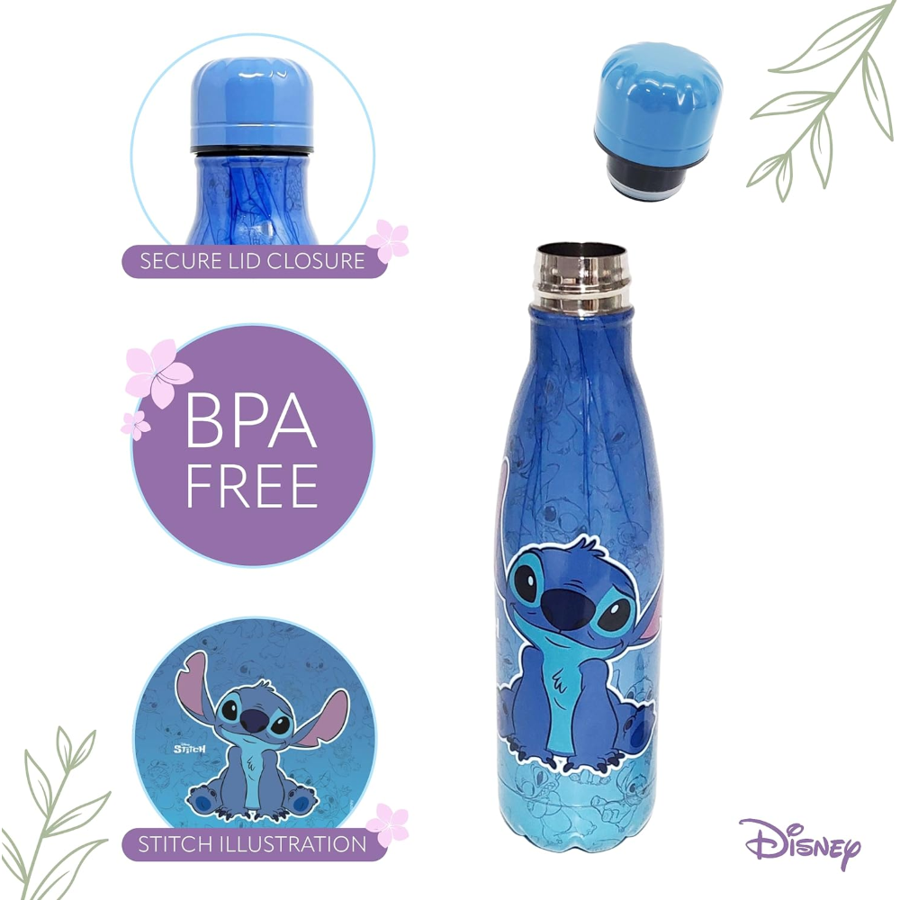 BOTTIGLIA TERMICA IN ACCIAIO INOSSIDABILE STITCH DISNEY CON TAPPO SVITABILE 500 ML