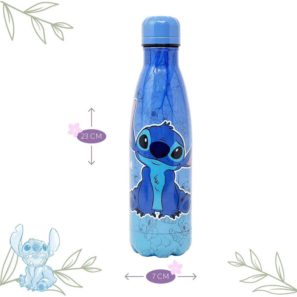 BOTTIGLIA TERMICA IN ACCIAIO INOSSIDABILE STITCH DISNEY CON TAPPO SVITABILE 500 ML