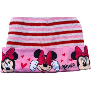 CAPPELLO INVERNALE MINNIE MOUSE DISNEY CON RISVOLTO PER BAMBINE - D05819MC