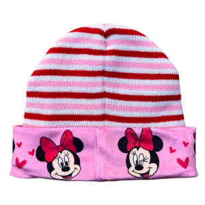 CAPPELLO INVERNALE MINNIE MOUSE DISNEY CON RISVOLTO PER BAMBINE - D05819MC