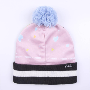 CAPPELLO INVERNALE CON PON PON SCALDACOLLO GUANTI TITTI LOONEY TUNES 3 PZ CON CONFEZIONE REGALO - 9625