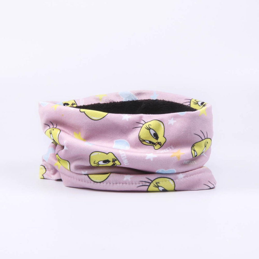 CAPPELLO INVERNALE CON PON PON SCALDACOLLO GUANTI TITTI LOONEY TUNES 3 PZ CON CONFEZIONE REGALO - 9625
