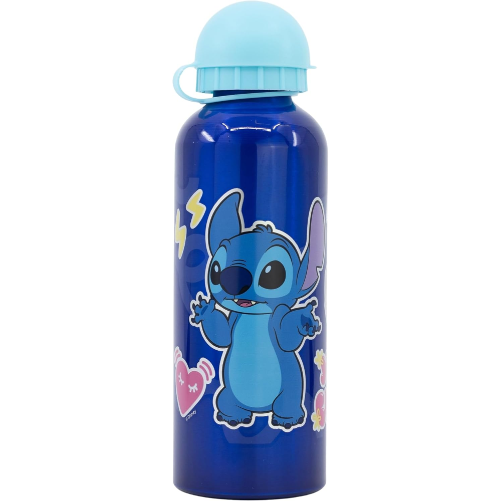 BORRACCIA IN ALLUMINIO STITCH DISNEY CON BECCUCCIO E COPERCHIO 560 ML - ST75039