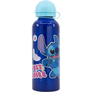 BORRACCIA IN ALLUMINIO STITCH DISNEY CON BECCUCCIO E COPERCHIO 560 ML - ST75039