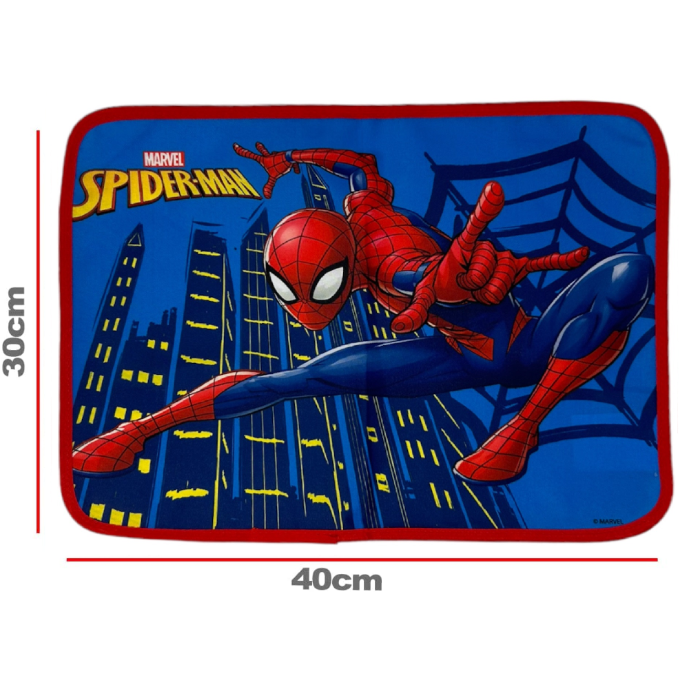 TOVAGLIETTA SPIDERMAN MARVEL COLAZIONE SCUOLA IN POLIESTERE IMPERMEABILE CM. 40X30 - TV14SP