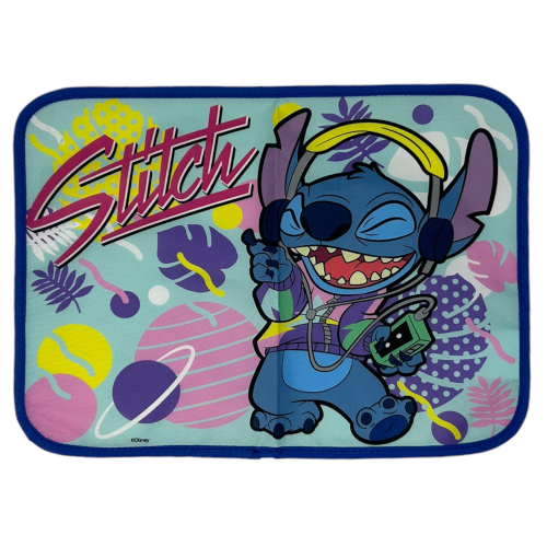 TOVAGLIETTA STITCH DISNEY COLAZIONE SCUOLA IN POLIESTERE IMPERMEABILE CM. 40X30 - TV16ST