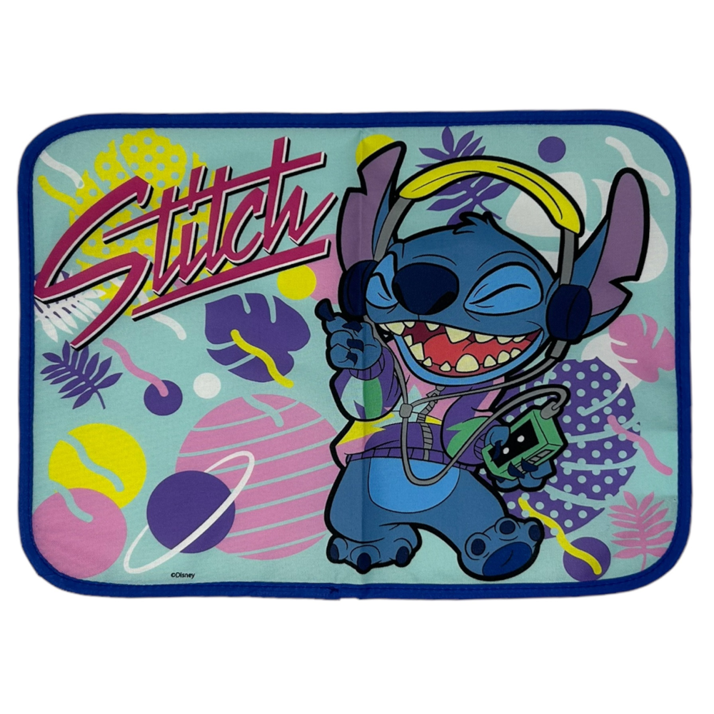 TOVAGLIETTA STITCH DISNEY COLAZIONE SCUOLA IN POLIESTERE IMPERMEABILE CM. 40X30 - TV16ST